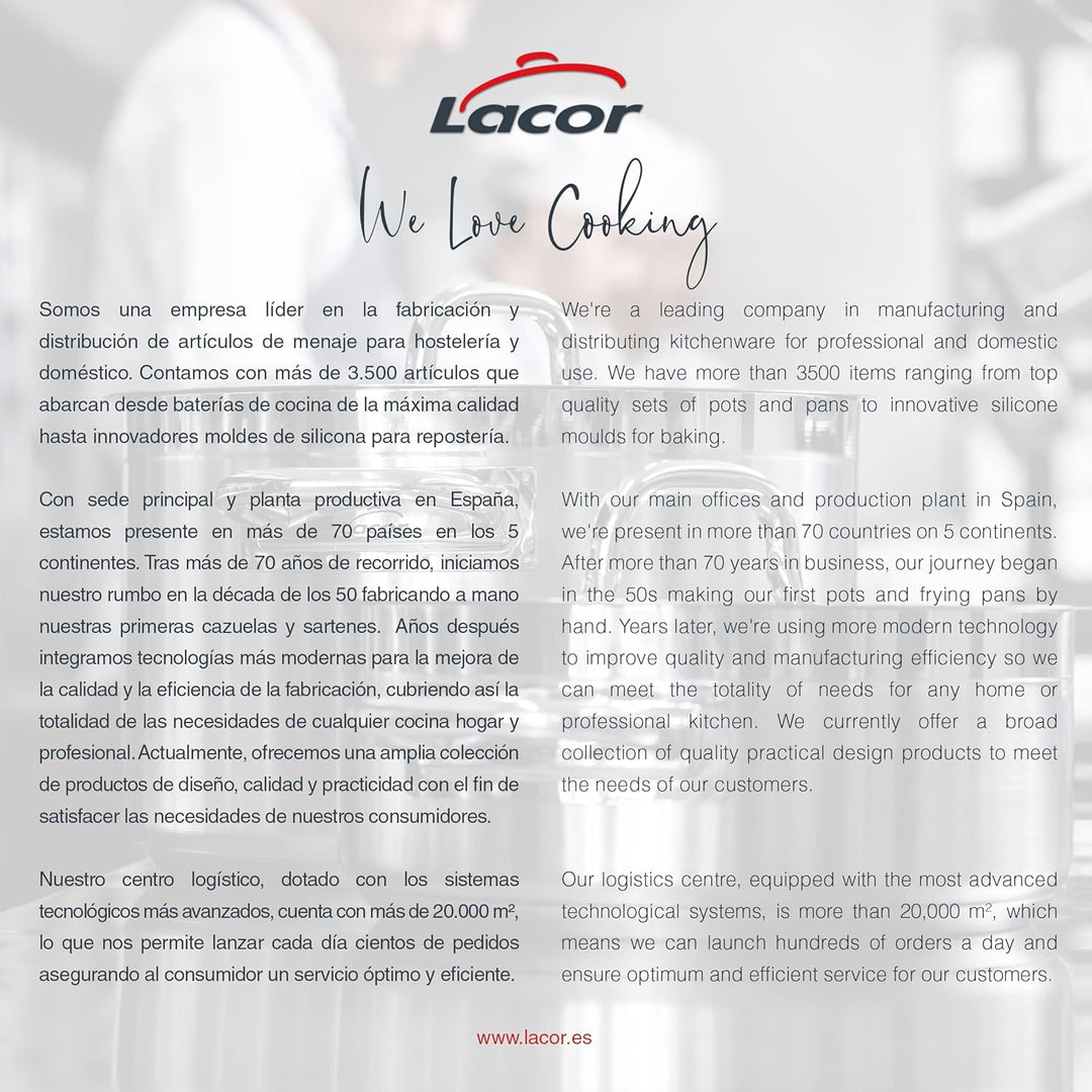 Lacor 54040 Bratentopf mit Deckel Durchmesser 40 cm Chef Luxe