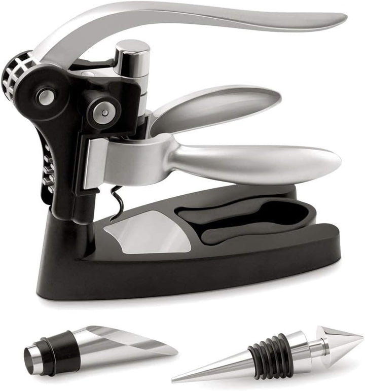 Maverton Weinöffner-Set Weinset Sommelier Set - Geschenkbox Holzbox + 6er Weinzubehörset - aus Bambu
