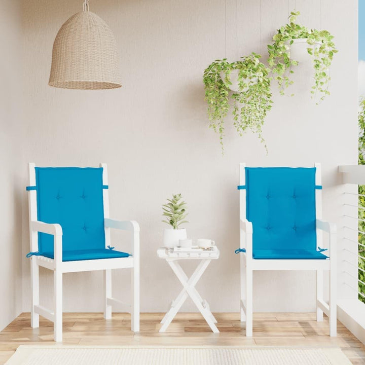 vidaXL Gartenstuhlauflagen 2 STK., Niedriglehner Auflagen für Gartenstühle, Stuhlauflage Stuhlkissen