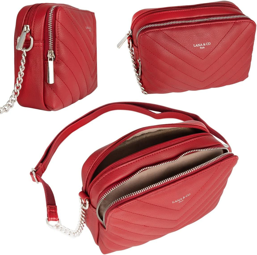 CRAZYCHIC - Damen Gesteppte Umhängetasche - Kleine Handtasche Kette Schultertasche - Frau Steppmuste