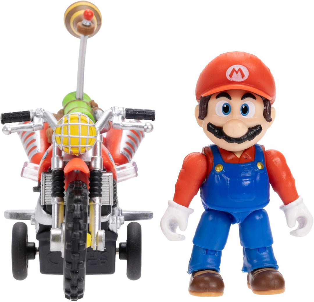 „Super Mario Galaxy“-Film: Mario mit Motorrad – 2,5" / 6,35 cm grosse Actionfigur, offiziell lizenzi