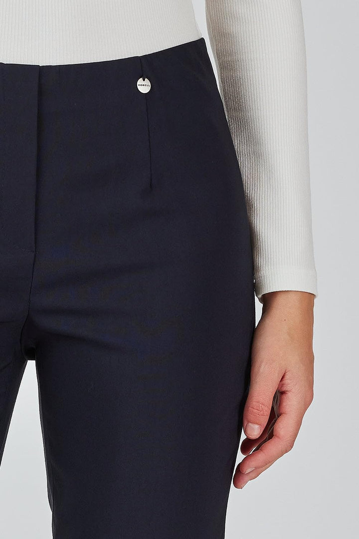 Robell Style Marie - Stoffhose Damen high Waist - Damenhose Power Stretch - Bengaline Stoff Hose mit