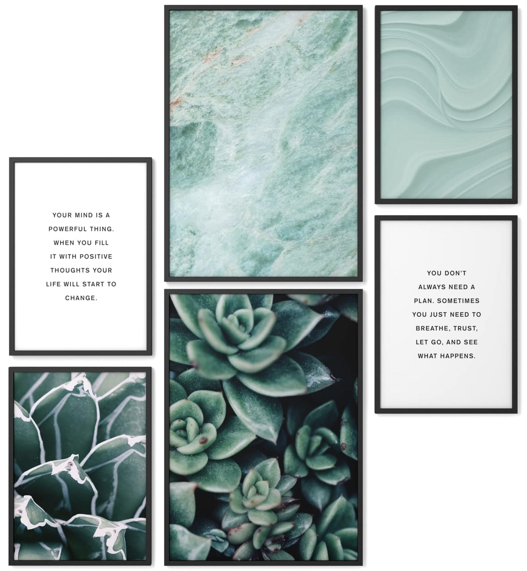 Papierschmiede® Mood Poster Set Green Resistance, Bilder Wohnzimmer Deko Schlafzimmer, 2x DIN A2 und