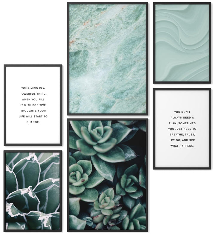 Papierschmiede® Mood Poster Set Green Resistance, Bilder Wohnzimmer Deko Schlafzimmer, 2x DIN A2 und
