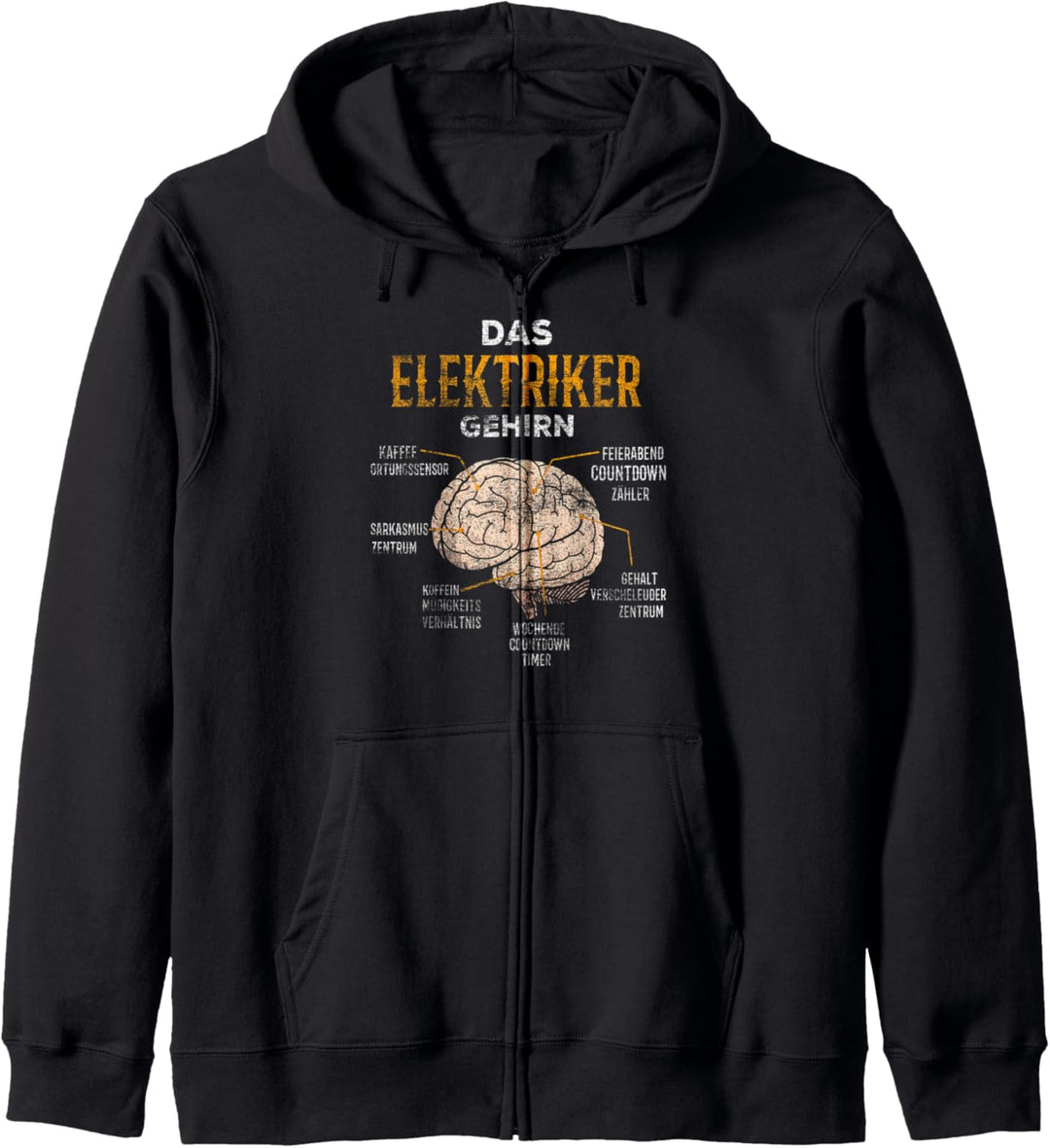 Das Elektriker Gehirn Elektroinstallateur Elektrotechniker Kapuzenjacke