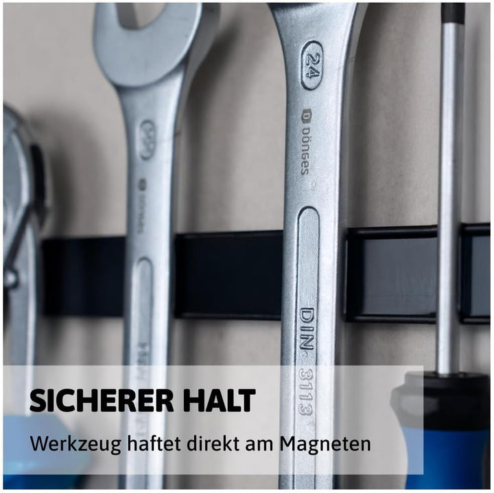 Dönges Magnetleiste 6er Set - Werkzeughalter Wand | 46cm aus Stahl | 23kg Tragkraft | Magnetischer W