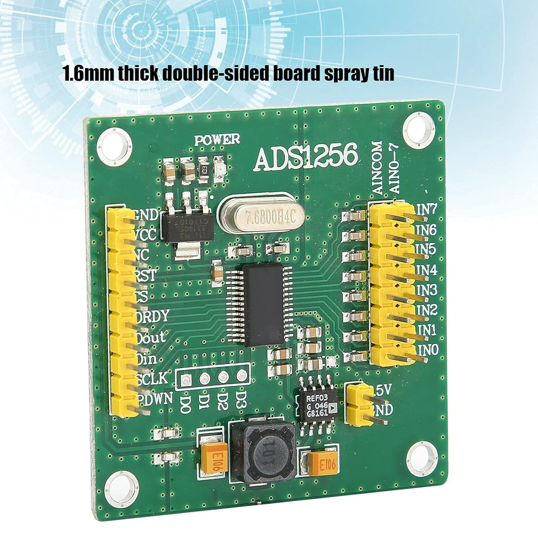 Eujgoov Analog-Digital-Wandlermodul 24 Bit 8 Kanal Hochgenaues ADC-Erfassungsdatenerfassungsmodul AD