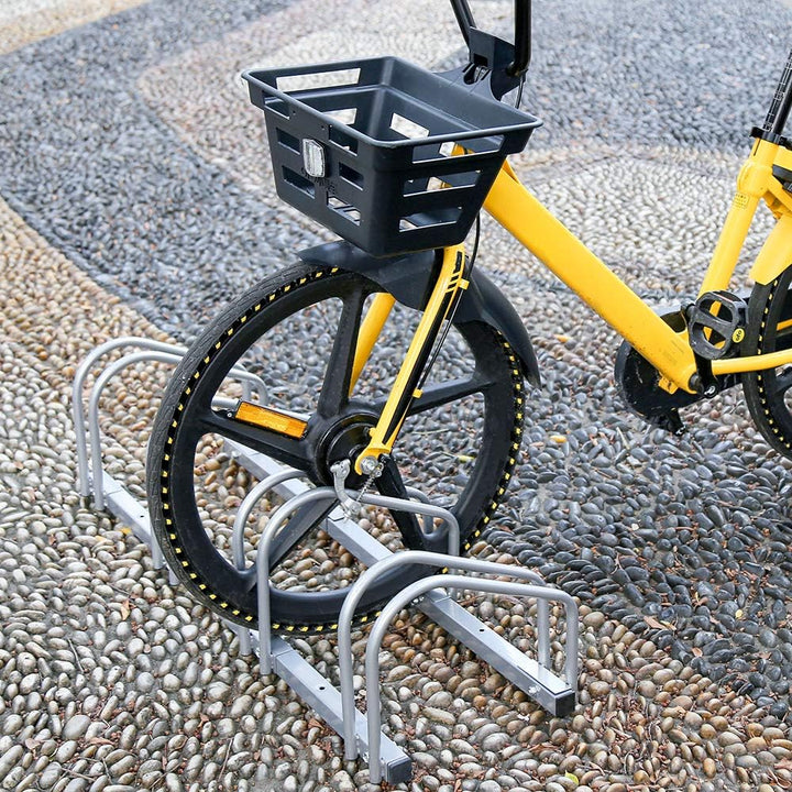 Randaco Fahrrad Ständer für 3 Fahrräder Fahrrad Seitenständer Aufstellständer Mehrfachständer Boden