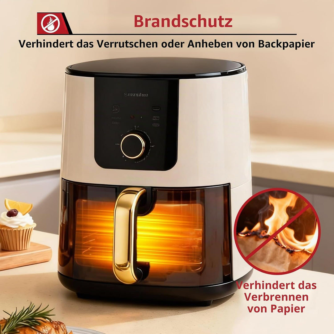 Alyvisun 8 Stück Magnete für Airfryer Backpapier, Wiederverwendbare Airfryer Magnete für Backpapier,