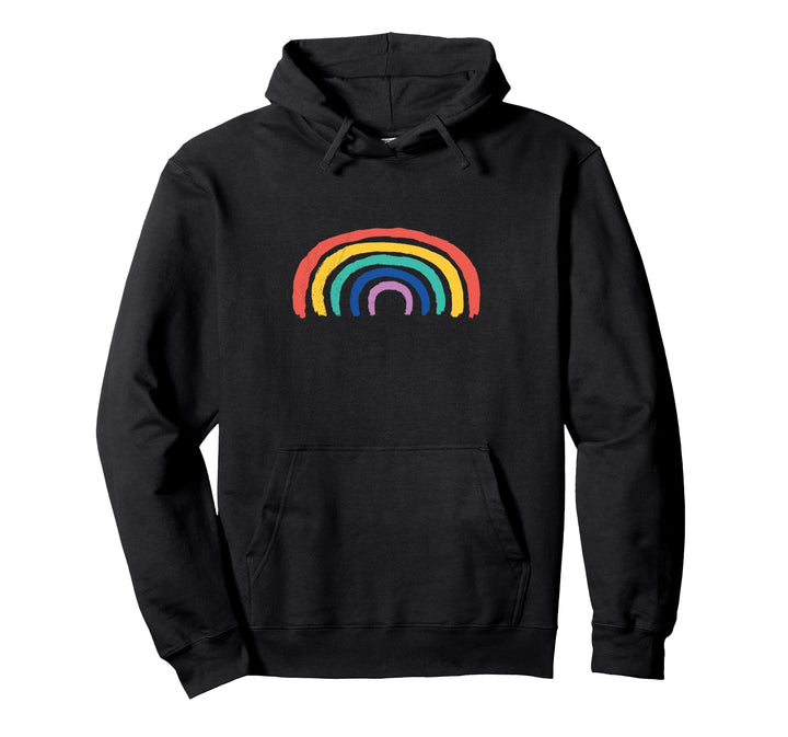 Bunte Regenbogen-Aquarellfarben LGBT LGBTQ Pullover Hoodie
