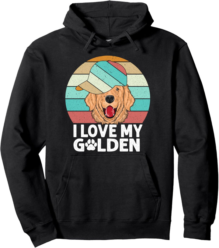 Frieden auf der Erde Golden Retriever I Love My Golden Retriever Pullover Hoodie