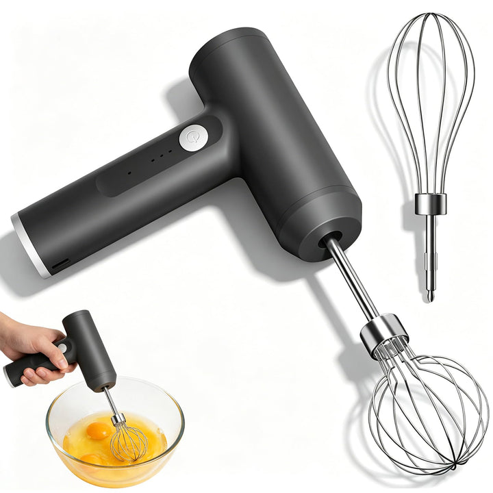 Kabelloser Handmixer Elektrischer, Drahtloser Elektrischer Lebensmittelmischer mit 3-Geschwindigkeit