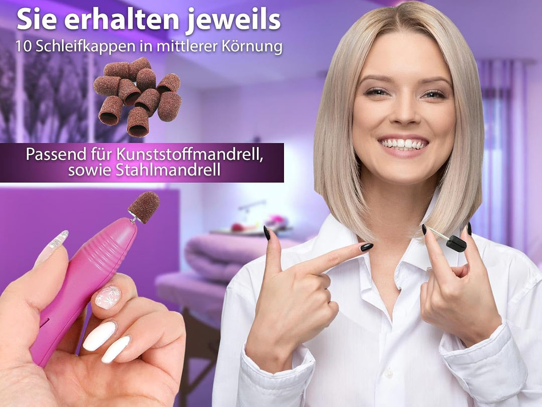 Elektrisches Fräser Pediküre Set Maniküreschleifer mit 20.000 U/min | Fusspflegegerät mit Diamantsch