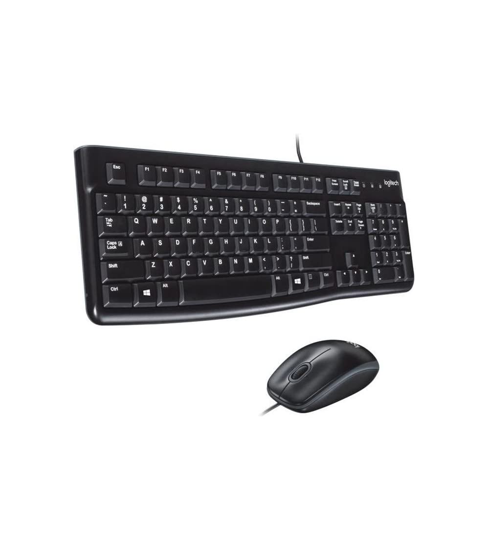 Logitech MK120 Kabelgebundenes Set mit Tastatur und Maus für Windows, Französisches AZERTY-Layout -