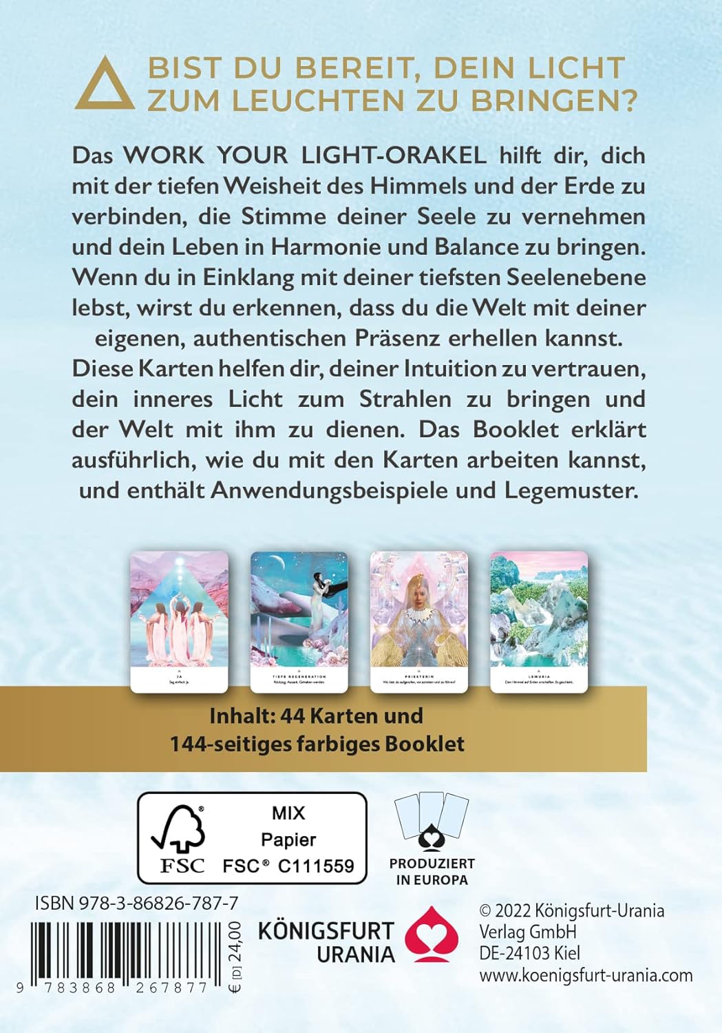 Work Your Light Orakel: 44 Karten mit Botschaften und Anleitungen (Seelen Orakel): 44 Orakelkarten u