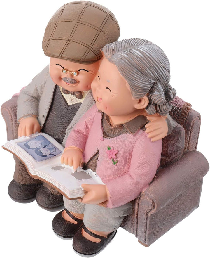 BESPORTBLE Miniatur Fee Garten Figuren Oma Opa Statue Kleine Feen Figuren Kuchen Figuren Älteres Paa