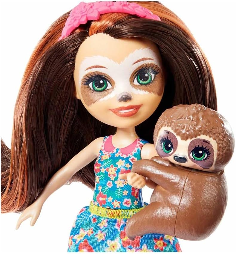 Enchantimals GFN54 - Themenpack Sela Sloth und Treebody Kleine Auszeit Nagelstudio Puppen Spielset,