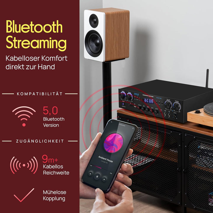 Pyle Bluetooth HiFi Verstärker, Deutsche Version, Deutsche Version