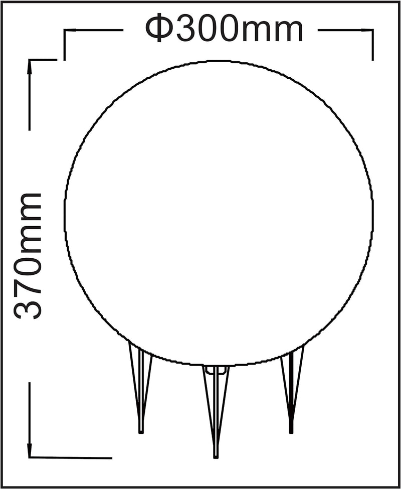 Trango 1er Set 300WB IP65 Gartenkugel in Weiss matt 30cm Durchmesser inkl. je 1x E27 LED Leuchtmitte