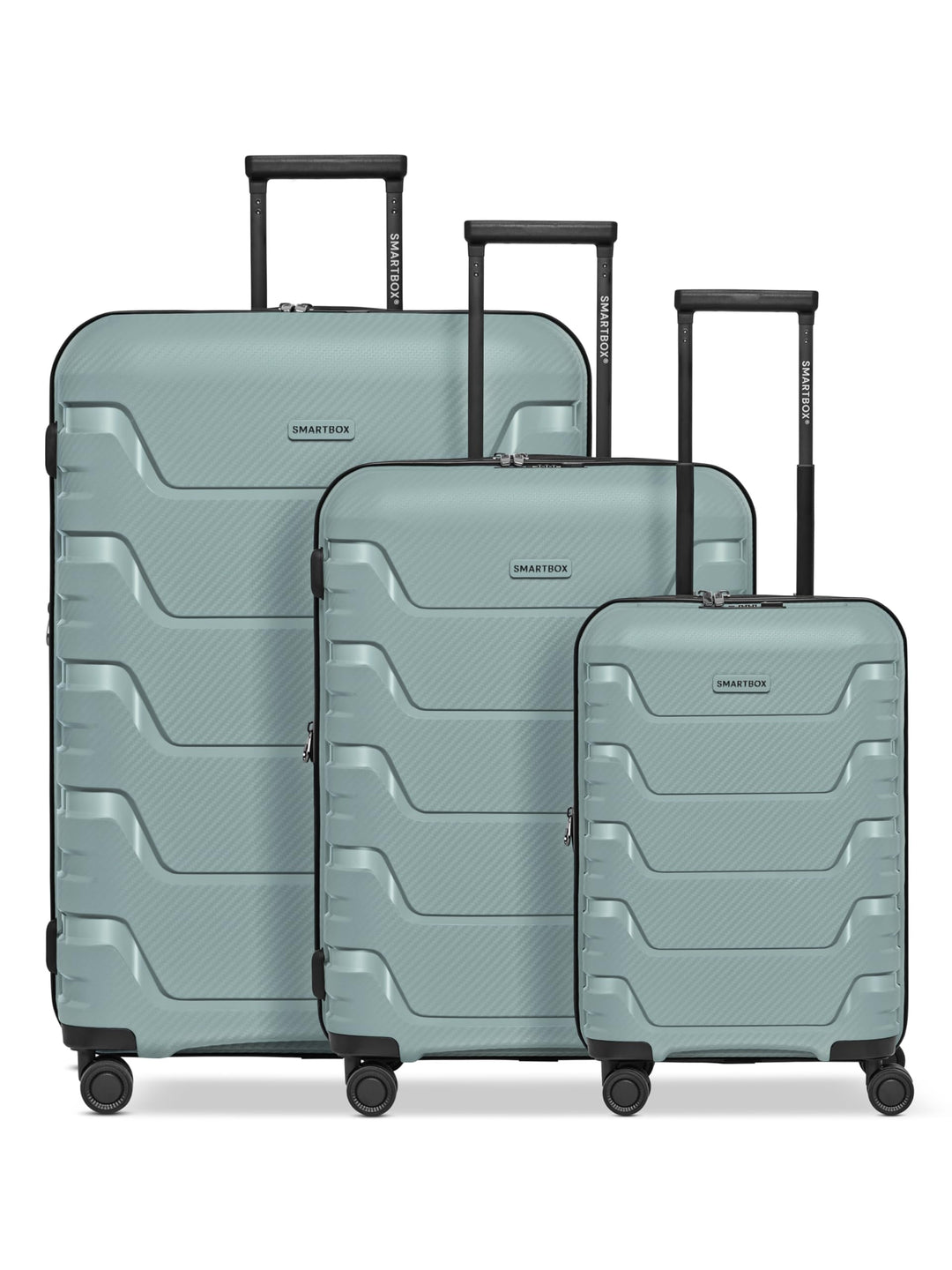 Smartbox Koffer Set 3-teilig Erweiterbar, Hartschalen Reisekoffer Set S M L, Leichtes Polypropylen,