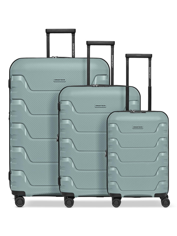 Smartbox Koffer Set 3-teilig Erweiterbar, Hartschalen Reisekoffer Set S M L, Leichtes Polypropylen,