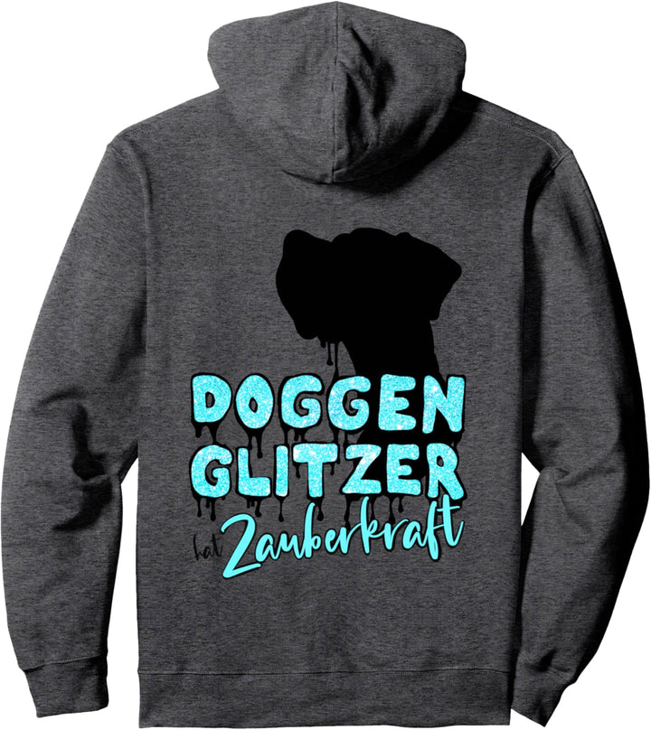 Deutsche Dogge - Doggenglitzer hat Zauberkraft - Hellblau Pullover Hoodie