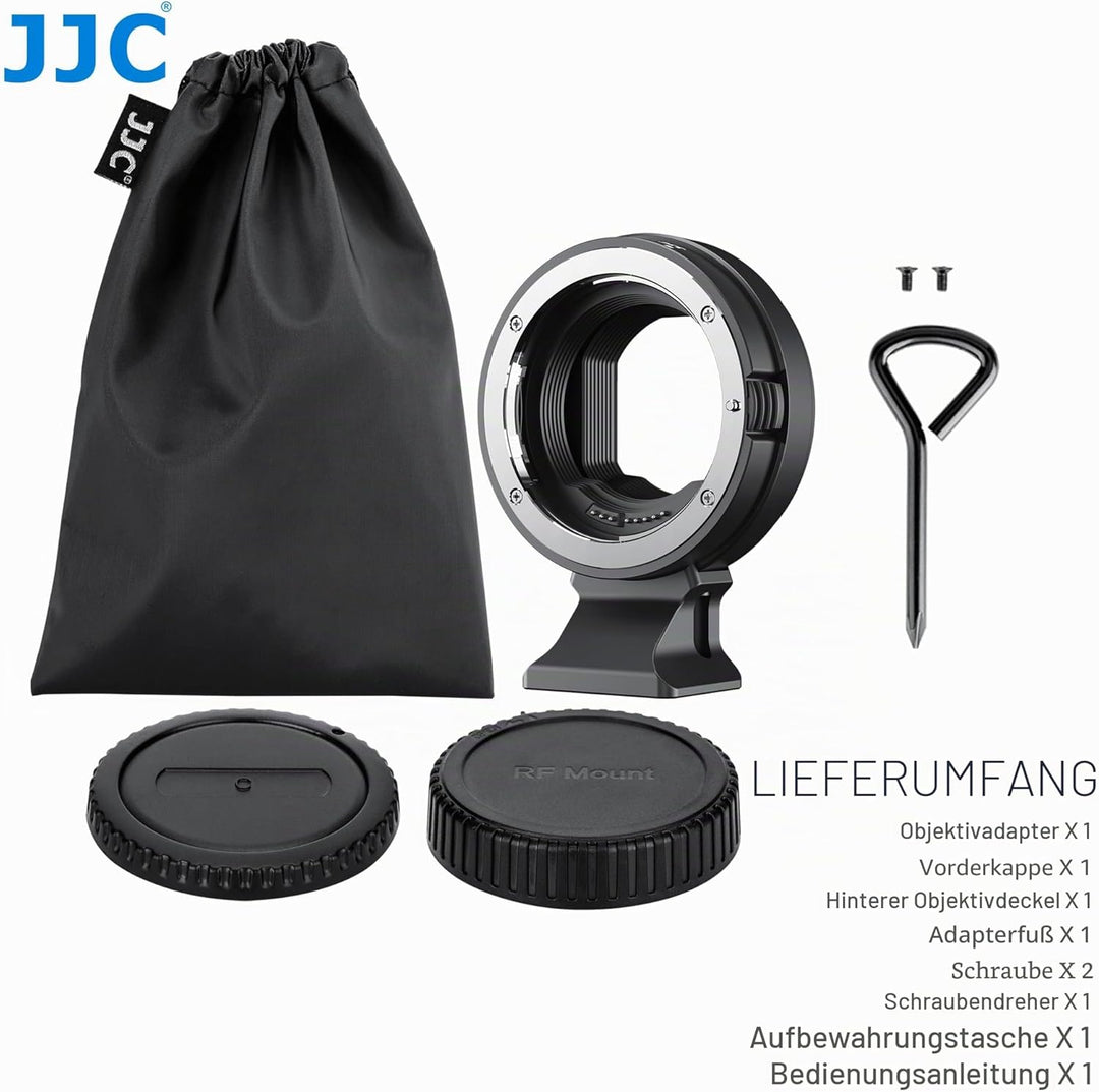 JJC EF-RF Objektivadapter Autofokusmontage für Canon EF EF/S Objektive für EOS R Ra RP R3 R5 R5c R6