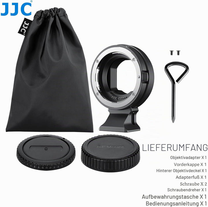 JJC EF-RF Objektivadapter Autofokusmontage für Canon EF EF/S Objektive für EOS R Ra RP R3 R5 R5c R6