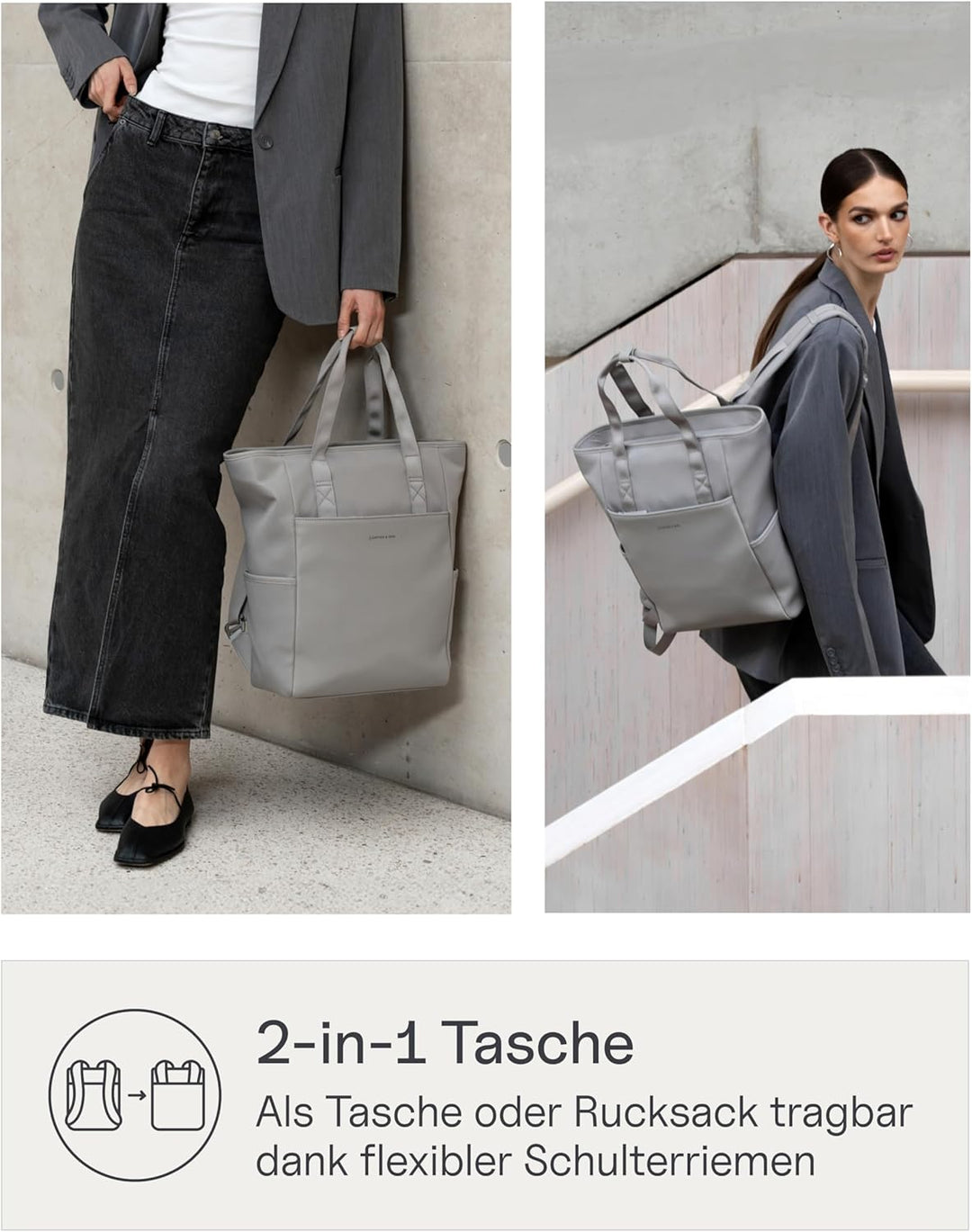 Kapten & Son Rucksack Lindby Diaper Set 20 L | 2in1 Wickelrucksack & Wickeltasche mit Kinderwagen- u