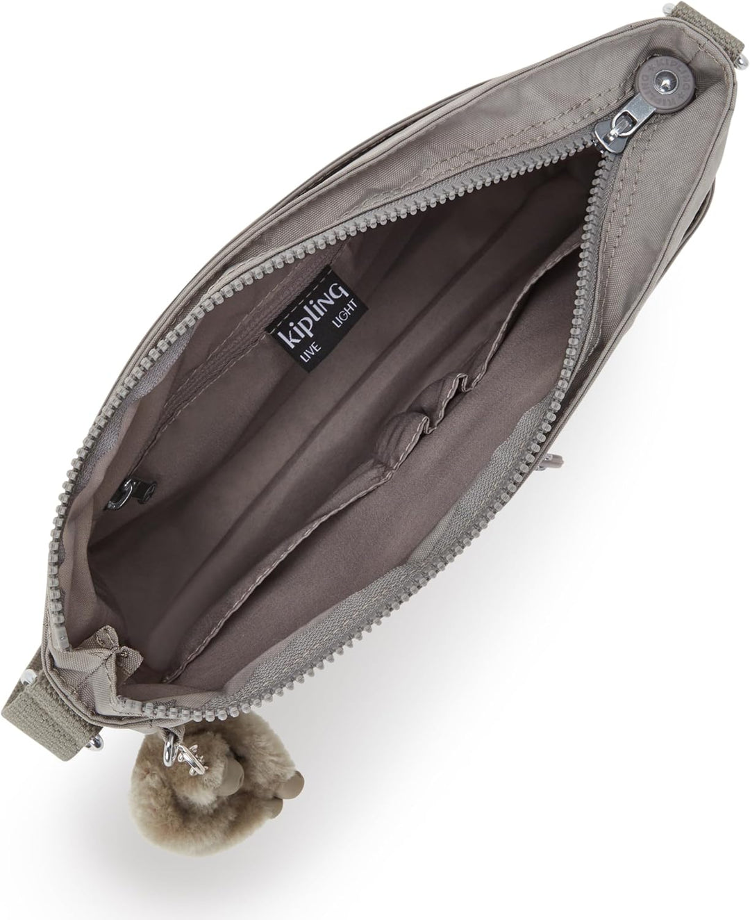 Kipling Damen New Angie Umhängetasche, M Grau Gris, Grau Gris