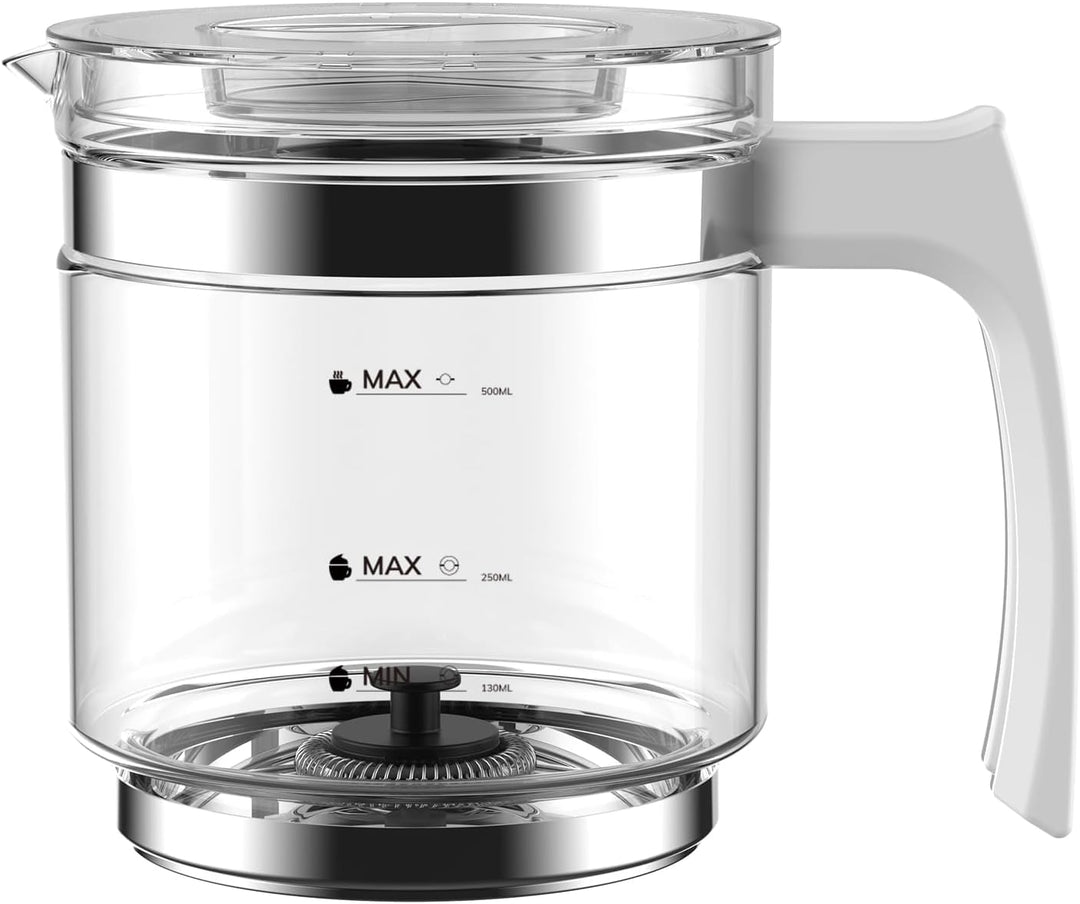 Morpilot Glasbecher-Zubehör für Milchaufschäumer HS001 HS010-G HS010-S Serie, Weiss