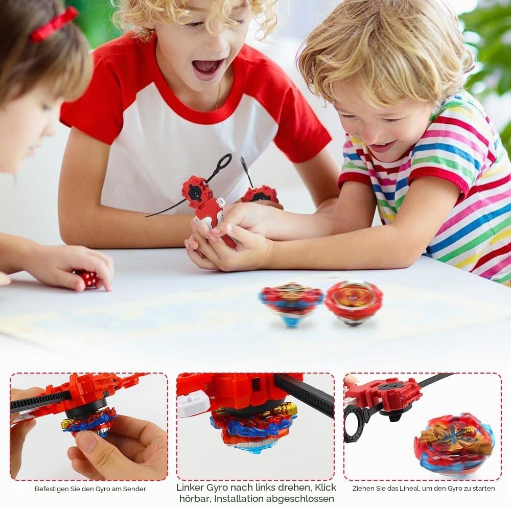 12in1 Kampfkreisel Set, 12 Kampfkreisel 2 Launchers, Bey Burst Turbo Blade Set, Kreisel BattleSet Mi