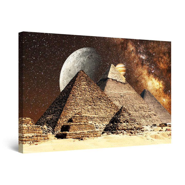 Startonight Bilder Ägyptische Fantasie über Pyramiden - Leinwandbilder Moderne Kunst - Abstrakte Wan