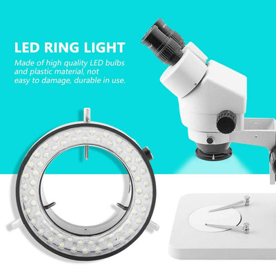 Mikroskop Beleuchtung Led, 3.5W Led Ringlicht Mikroskop Kamera 56 LEDs Perlen Lichtquelle, Helligkei