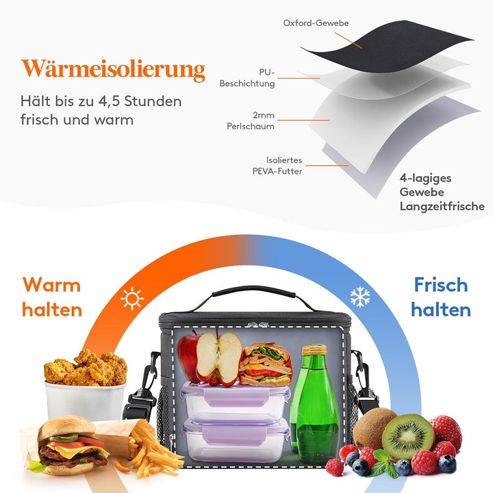 Lifewit Isolierte Kühltasche, Wiederverwendbare Lunchtasche, Tragbare Kühlbox, weiche Tragetasche, a