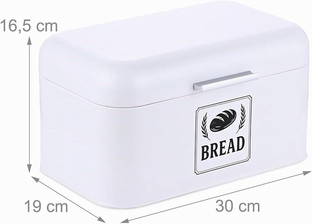 Relaxdays Brotkasten, Brotbox mit Deckel &amp; Griff, HBT: 16,5x30x19 cm, Brot aufbewahren, Brotkiste Re
