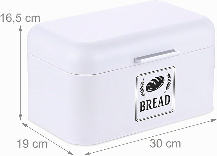 Relaxdays Brotkasten, Brotbox mit Deckel &amp; Griff, HBT: 16,5x30x19 cm, Brot aufbewahren, Brotkiste Re