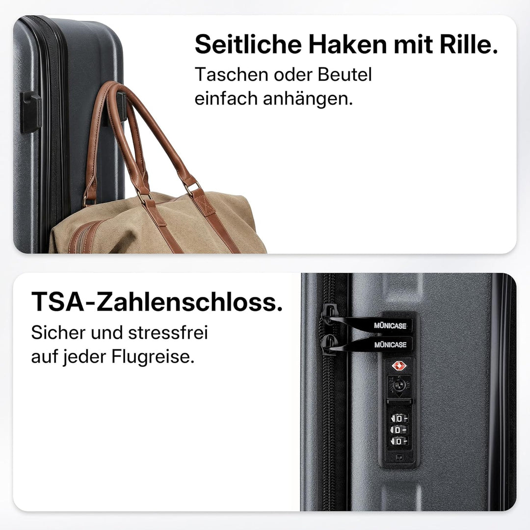 Koffer Expandierbar – Hartschalen-Trolley mit Oberseiten-Öffnung, Kompressionsgurt & extra Stauraum