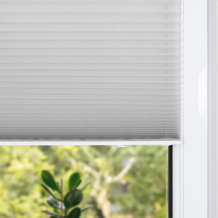 Plissee ohne Bohren Plissees Klemmfix Grau Jalousie Plisseerollo Blickdicht Fensterrollo innen ohne