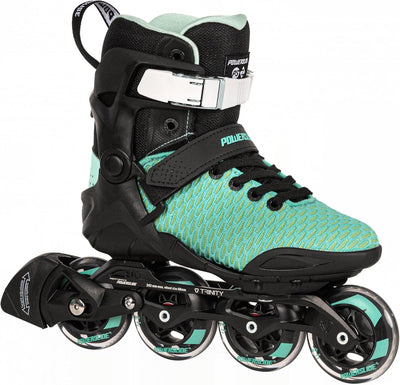 Powerslide Inline Skates Phuzion Xenon Arctic 80, in Schwarz/Grün für Damen, 80mm/83A Rollen, ABEC 7