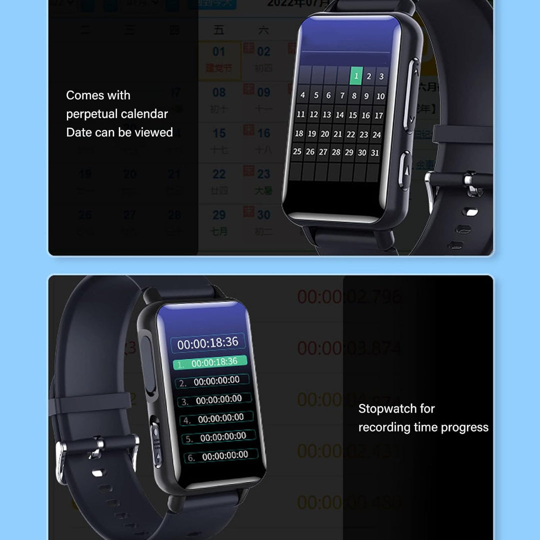 Digitale Voice-Recorder-Uhr, Sprachaktivierter Recorder mit Rauschunterdrückung und Wiedergabe, E-Bo