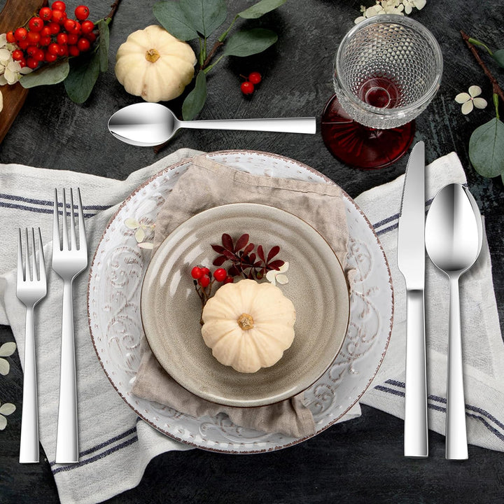 Besteck Set 6 Personen, HaWare 36-teilig Besteck Set mit Steakmesser, Edelstahl Besteckset mit Messe
