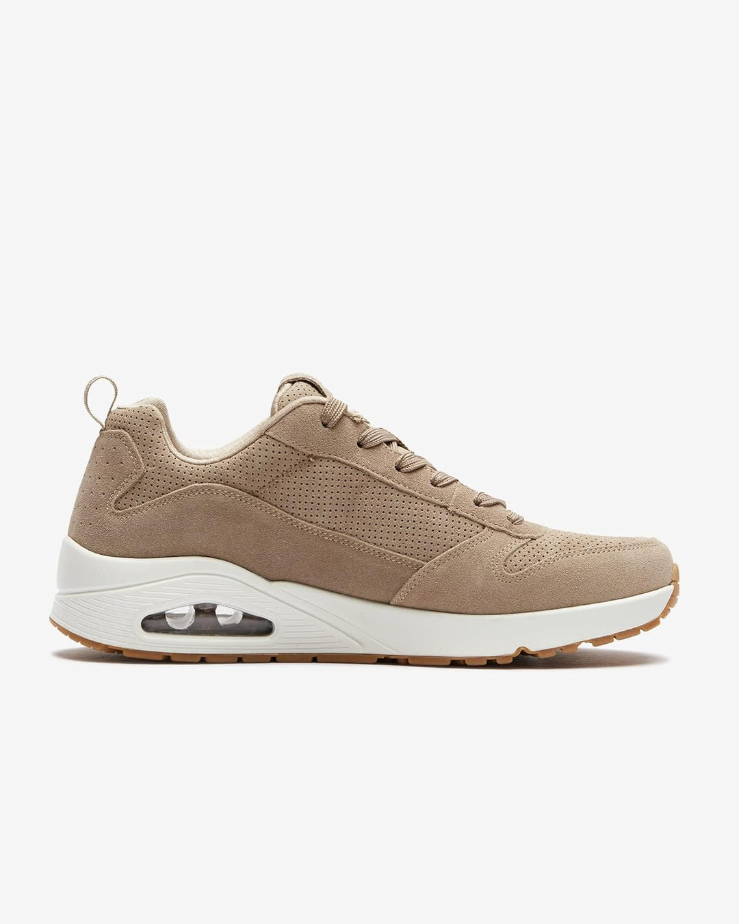 Skechers UNO Stand On Air Herren Turnschuhe 40 EU Taupe Leather Mesh Trim, 40 EU Taupe Leather Mesh