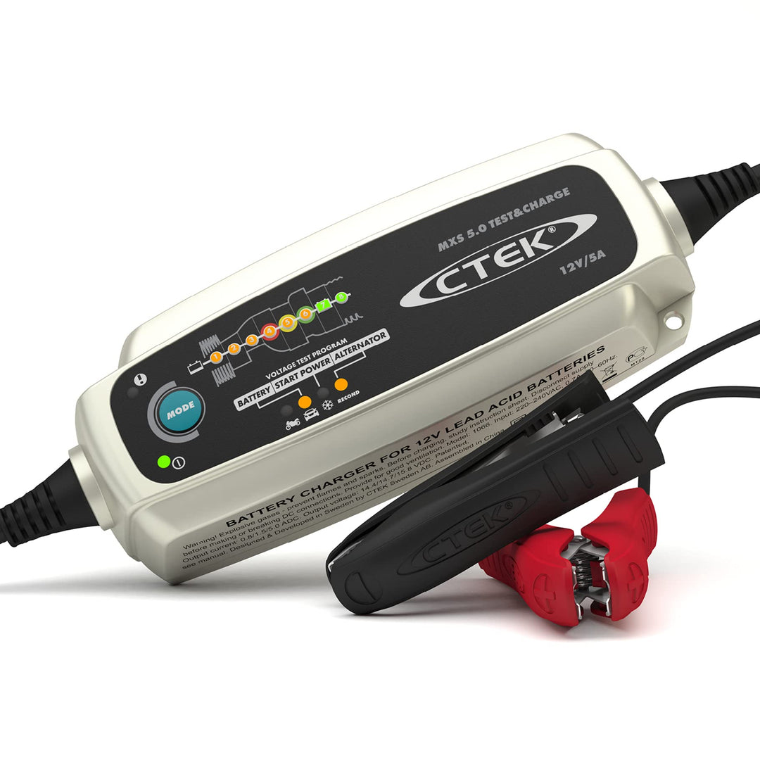 CTEK MXS 5.0 Test &amp; Charge, Batterieladegerät 12V, Batteriepfleger, Ladegerät Auto Und LKW Ladegerät