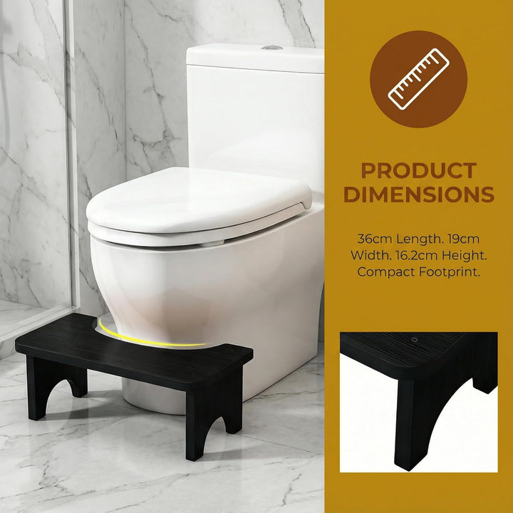 Zuxbolf Toilettenhocker aus Bambusholz Toilettenhocker Erwachsene Kackhocker für Verbesserten Stuhlg