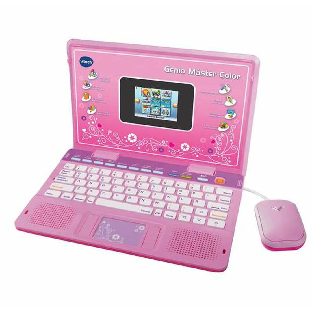 VTech Genio Master Color Bilingue Laptop für Kinder, Farbdisplay, Vokabellehrer, Mathematik, Wissens