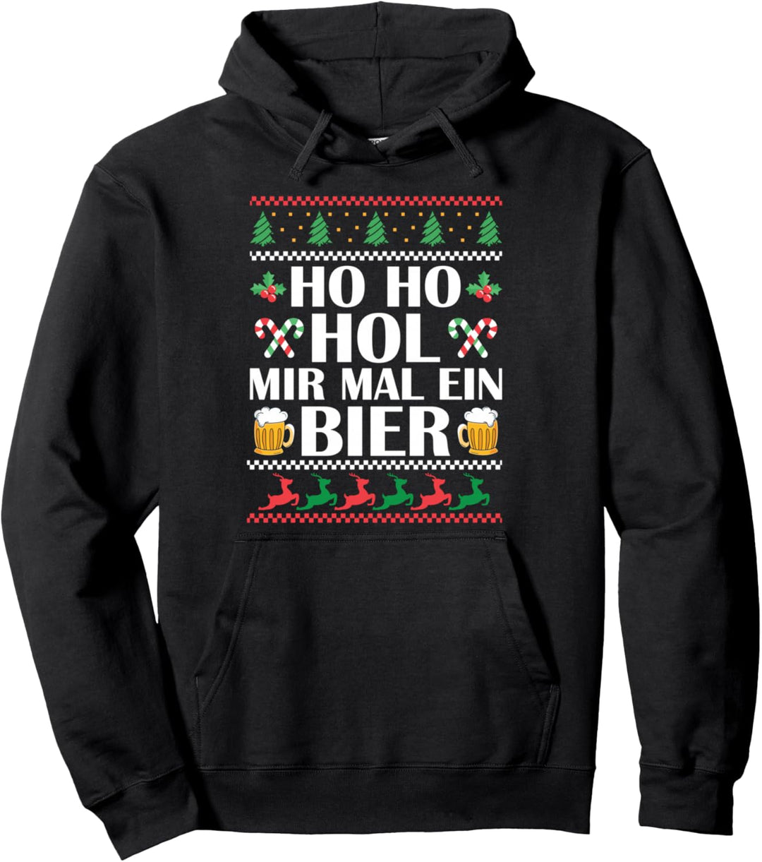 Ho Ho Hol mir mal ein Bier - Ugly Christmas Weihnachten Bier Pullover Hoodie
