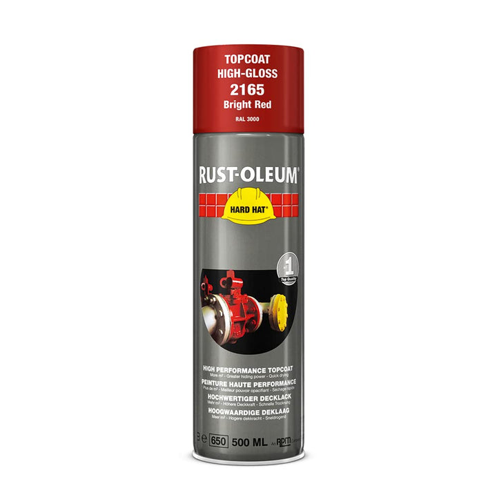 Rust-Oleum HARD HAT Decklack - Hochleistungsfähiger Industrielack-Spray zur Verwendung auf Metall, H