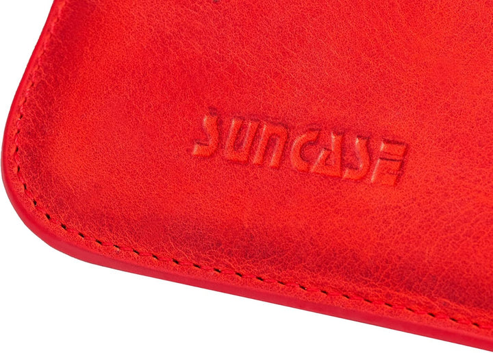 Suncase Original Leder Etui kompatibel mit iPhone 16 Pro (6,3 Zoll) Hülle Tasche Ultra Slim Ledertas
