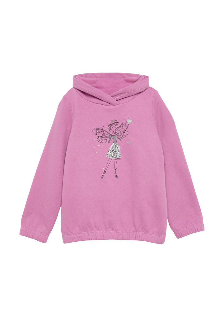s.Oliver Wärmendes Sweatshirt mit Schalkragen und Glitzer-Artwork 92-98 4446_pink, 92-98 4446_pink